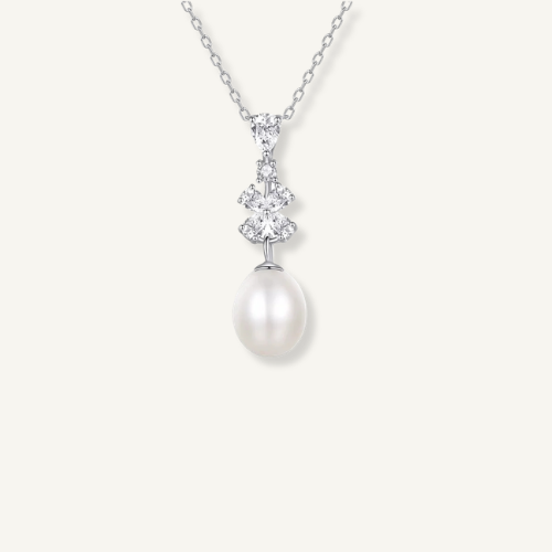 Natural pearl necklace – 925 silver