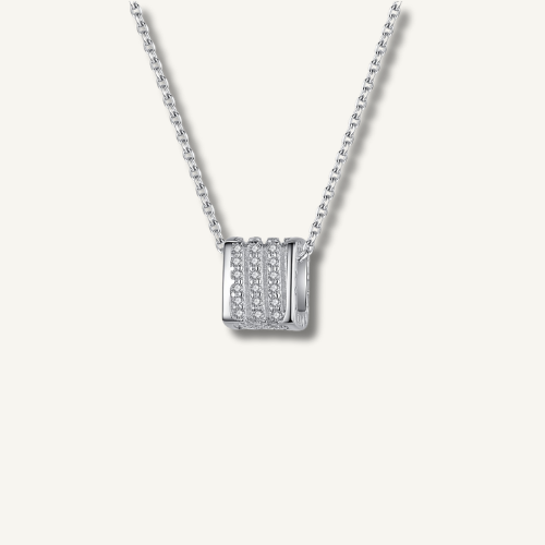 Sterling silver 925 necklace decorated with zircon