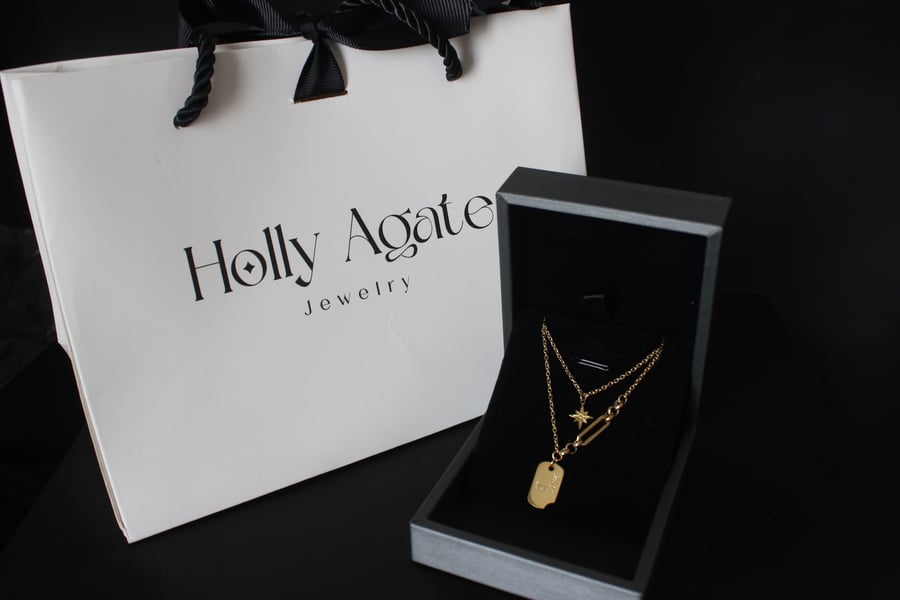 سلسال أنيق مطلي بذهب عيار 18     Gold Plated Stainless Steel