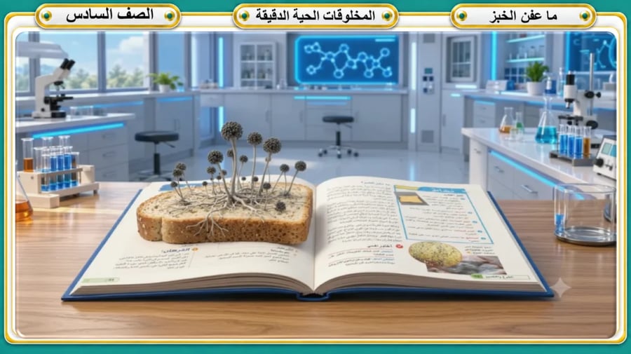 عمليات الحياة في المخلوقات الدقيقة  الصف السادس