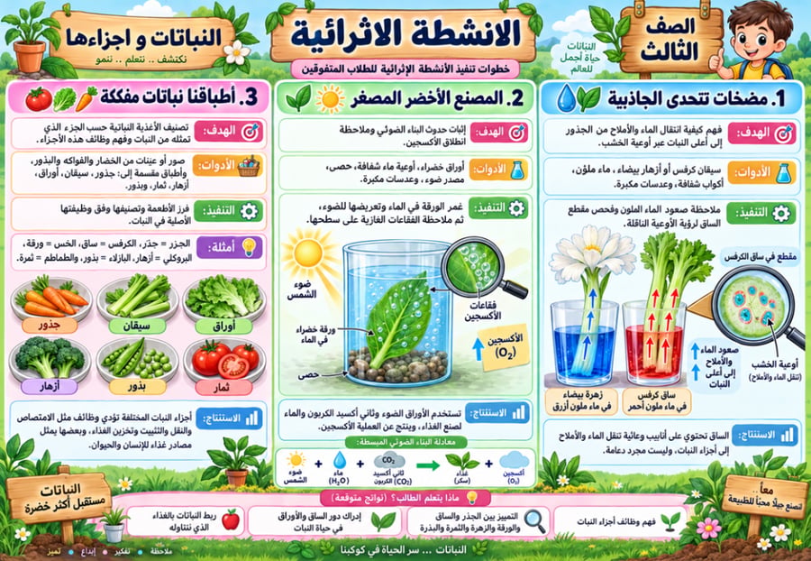 خطة الاثراء و معالجة الضعف الصف الثالث
