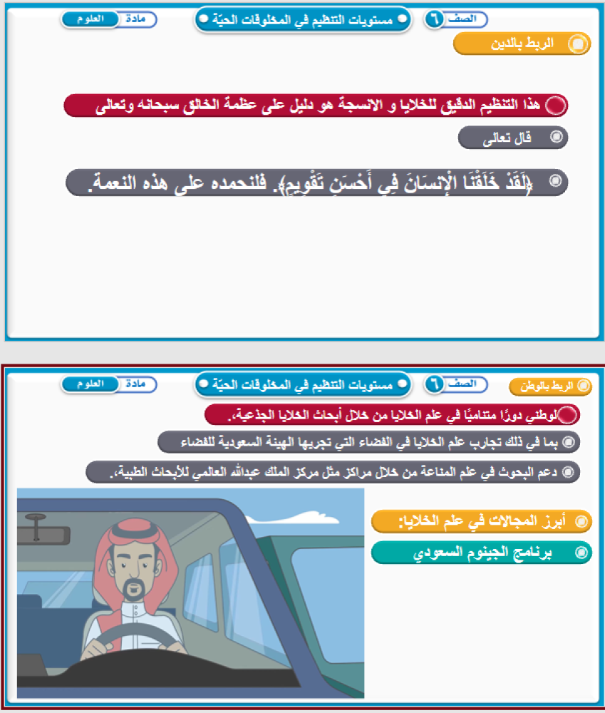 علوم الصف السادس  تنوع الحياة  الفصل الأول: الخلايا