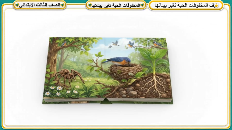 المخلوقات الحية تغير بيئاتها علوم ثالث