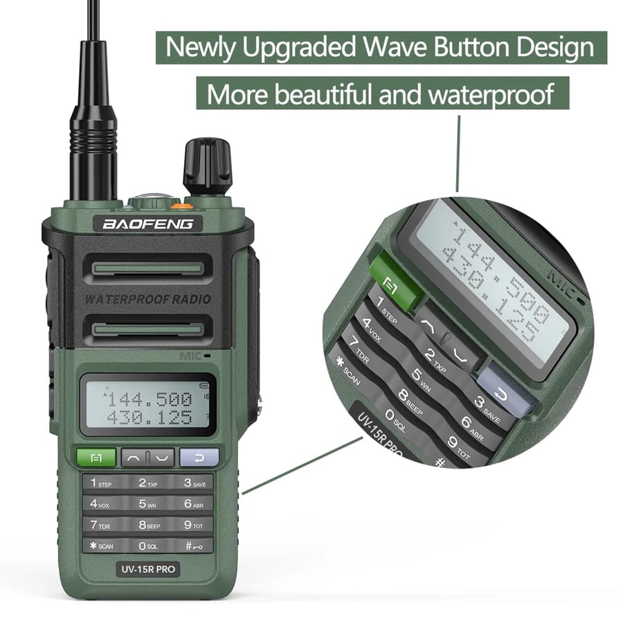 Baofeng UV-15R proلاسلكي مقاوم للماء وللصدمات