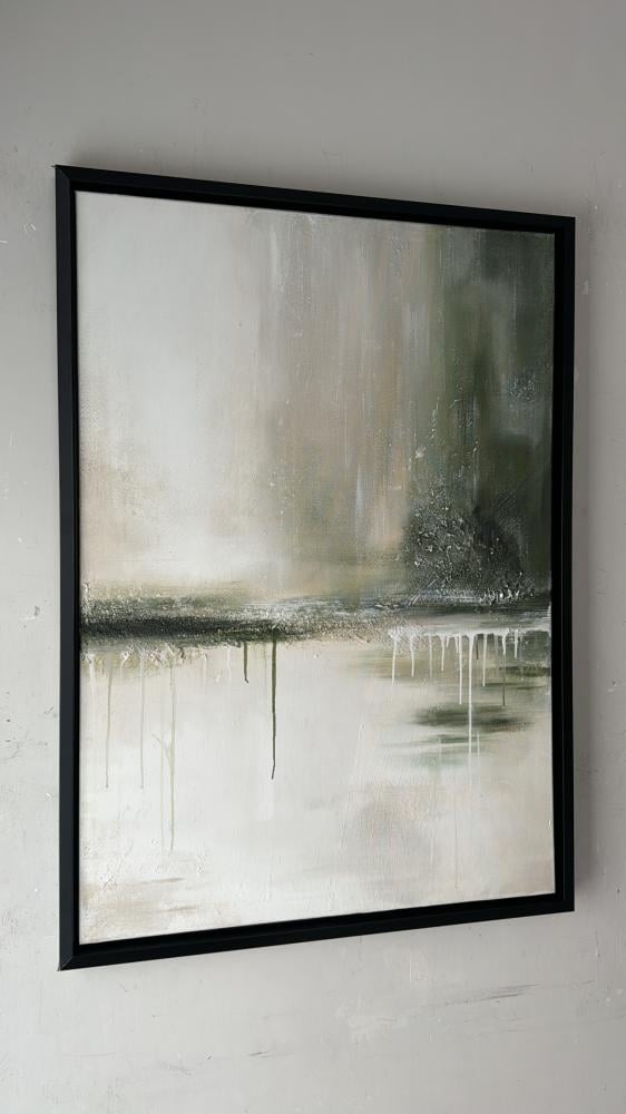 رسم لوحه كانفس مقاس 120*80 بااطار لون اسود