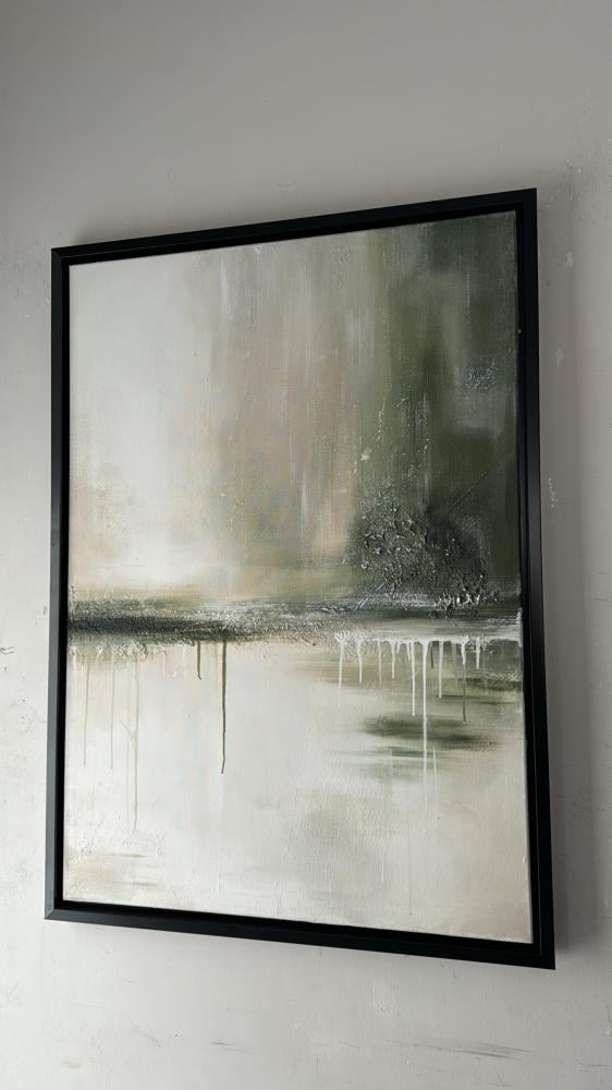 رسم لوحه كانفس مقاس 120*80 بااطار لون اسود