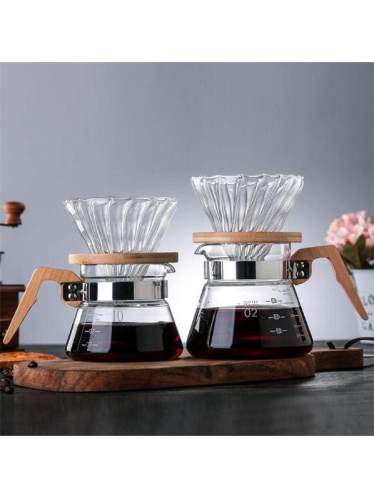 Elegant wooden-handled glass server 600 ml 02