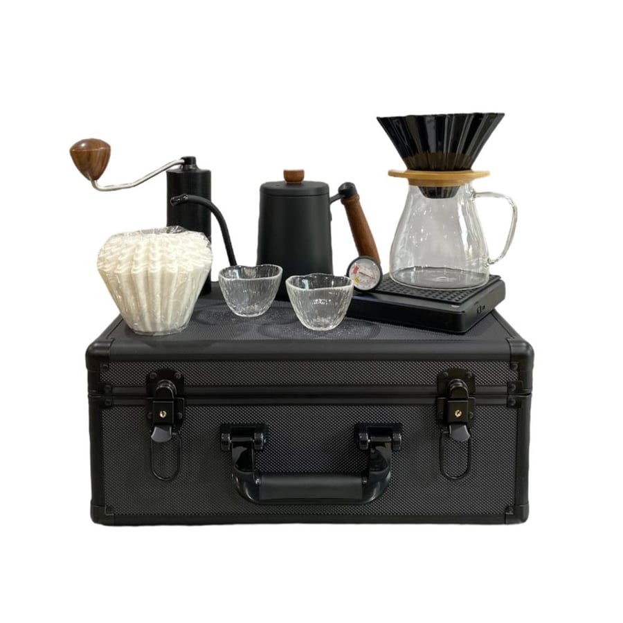 The drip coffee package with stainless steel grinder