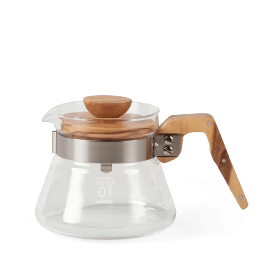 V60 glass server with elegant wooden handle 400 ml - 01