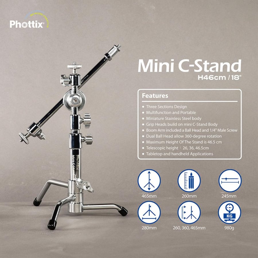 Phottix Mini C-Stand (H46cm/18")