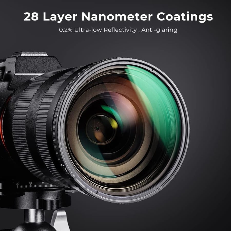 K&F Concept 72MM XV38 Nano-X Variable/Fader ND Filter, ND2~ND32, W/O Black Cross
