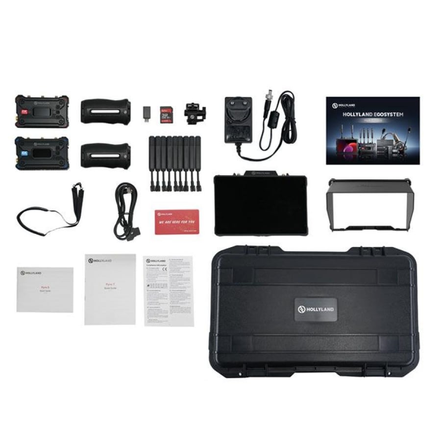 Hollyland Pro 7 Wirelesss Transmission and Monitoring Kit with Pyro S TX/RX Kit and Pyro 7 TX/RX Monitor