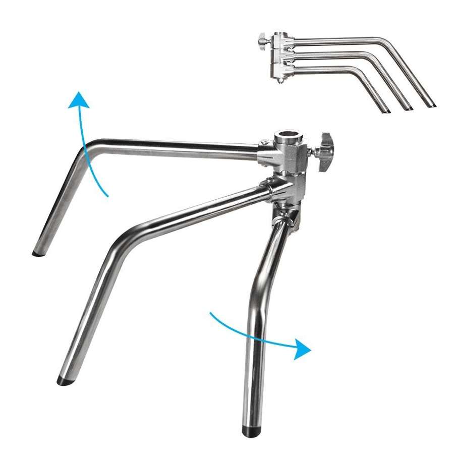 Focus Studio CS-340B Professional Photography Stainless Steel C-Stand with Boom Arm