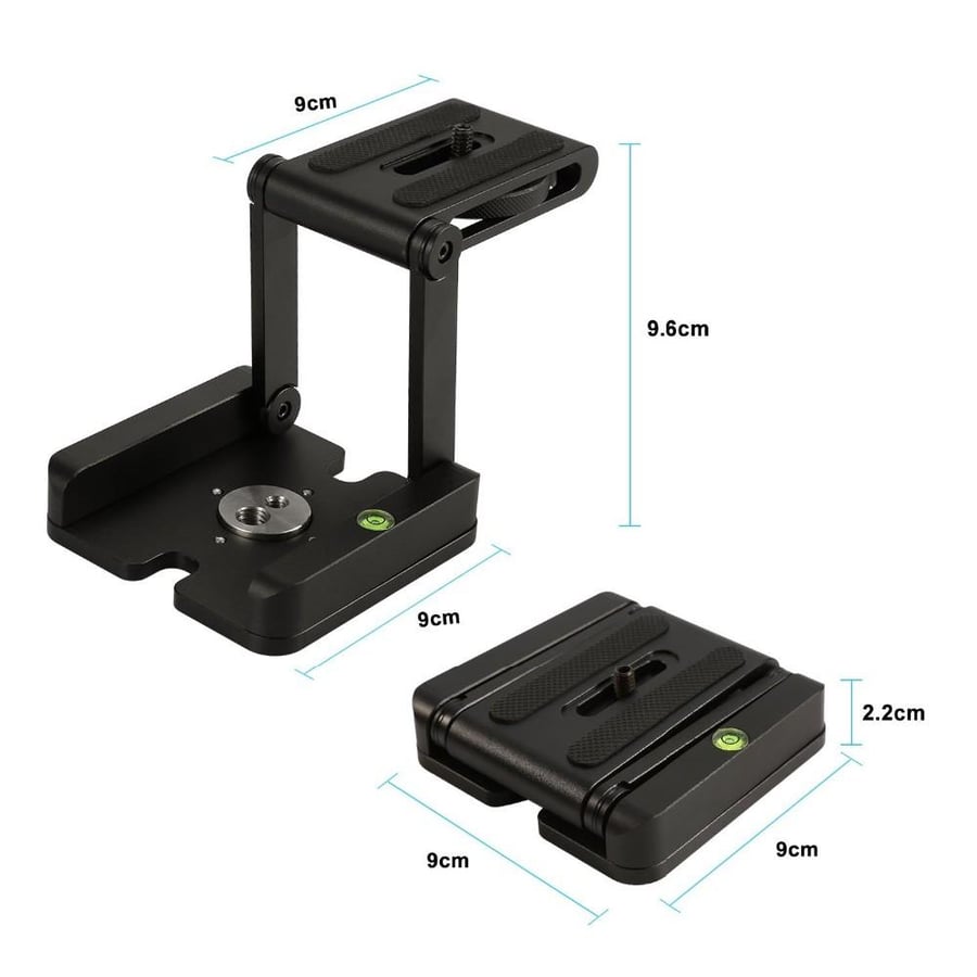 Focus Studio Camera Folding Z Flex Tilt Tripod Head Slider Rail