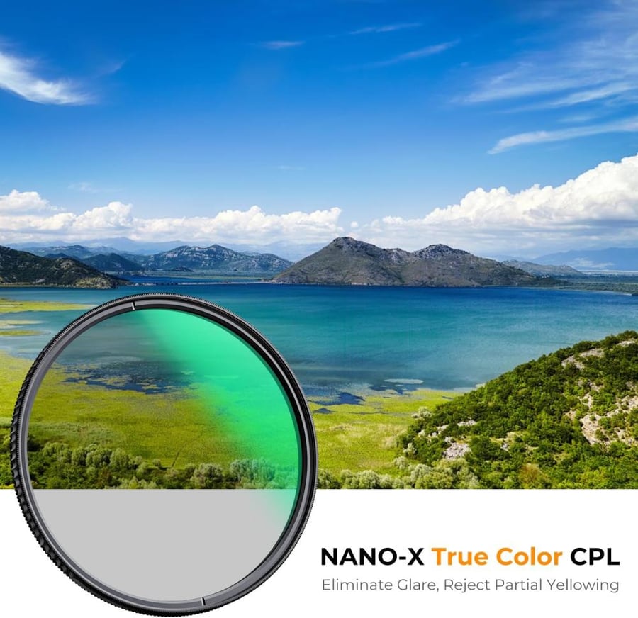 K&F Concept 82mm CPL Filter, True Color, HD, Waterproof, Anti Scratch, Green Coated