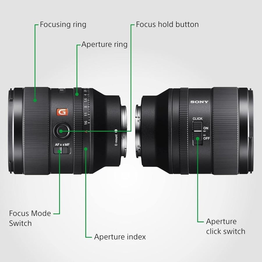 Sony FE 35mm | SEL35F14GM | F1.4 GM | Wide-Angle Prime Lens | Full-Frame E-Mount | Black
