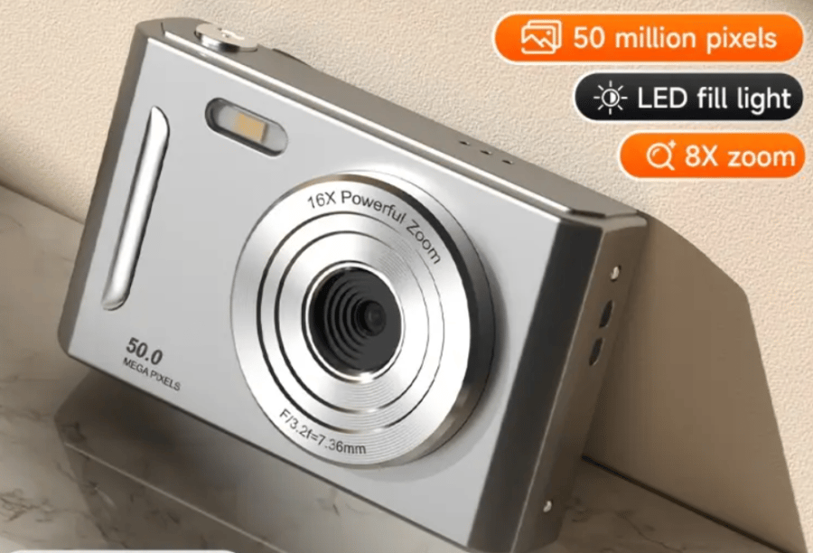 m26 ccd digital camera 50 million ultra clear pixels 8x (Silvery Color)