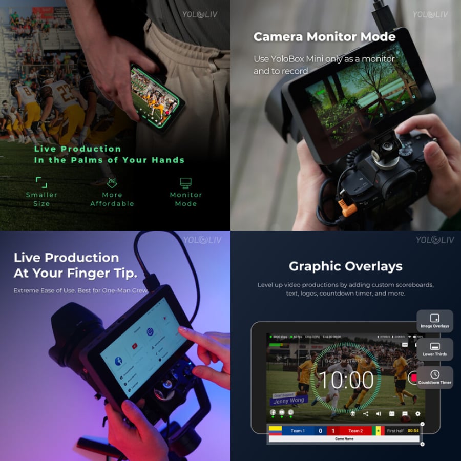 YoloLiv YoloBox Mini Ultra-Portable All-in-One Smart Live Streaming Encoder & Monitor