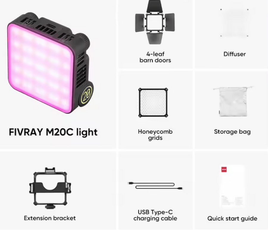 Zhiyun FIVERAY M20 Modifier Pac -EX1H19 (INT/BLACK))