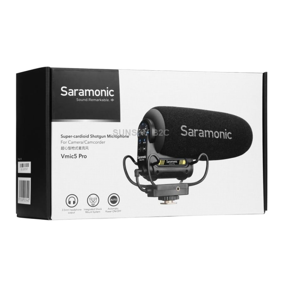 Saramonic SR-Vmic 5 Pro Super-cardioid Shotgun Microphone for Camera/Camcorder