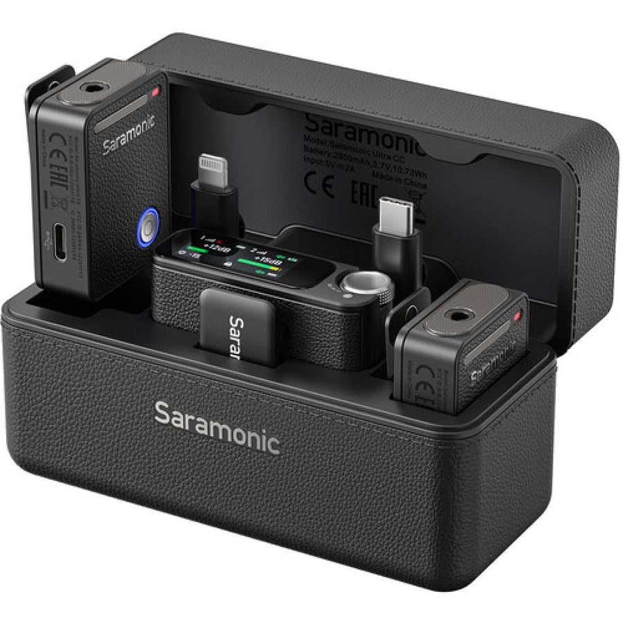 Saramonic Ultra 01 Wireless Lavalier Microphone, 32-Bit Float Recording, Timecode Sync, Noise Cancellation, IPX5 Water Resistance, 984’ Range, 130dB SPL, for Cameras, Smartphones, Computer