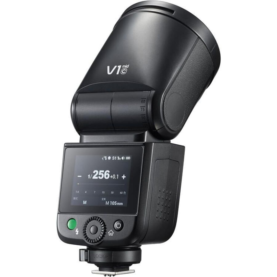 Godox V1-MID-C Compact Round Head Touchscreen Flash for Canon