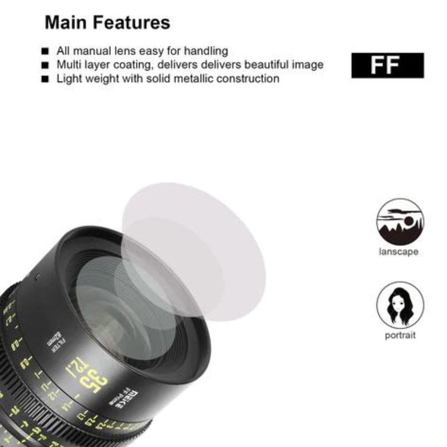 Meike 35mm T2.1 - Prime Cine Lens - Full Frame - Sony E Mount