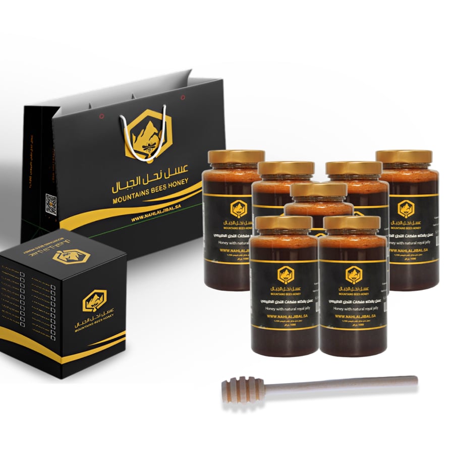 عسل سدر جبلي بغذاء ملكات النحل الطبيعي 7 كيلو