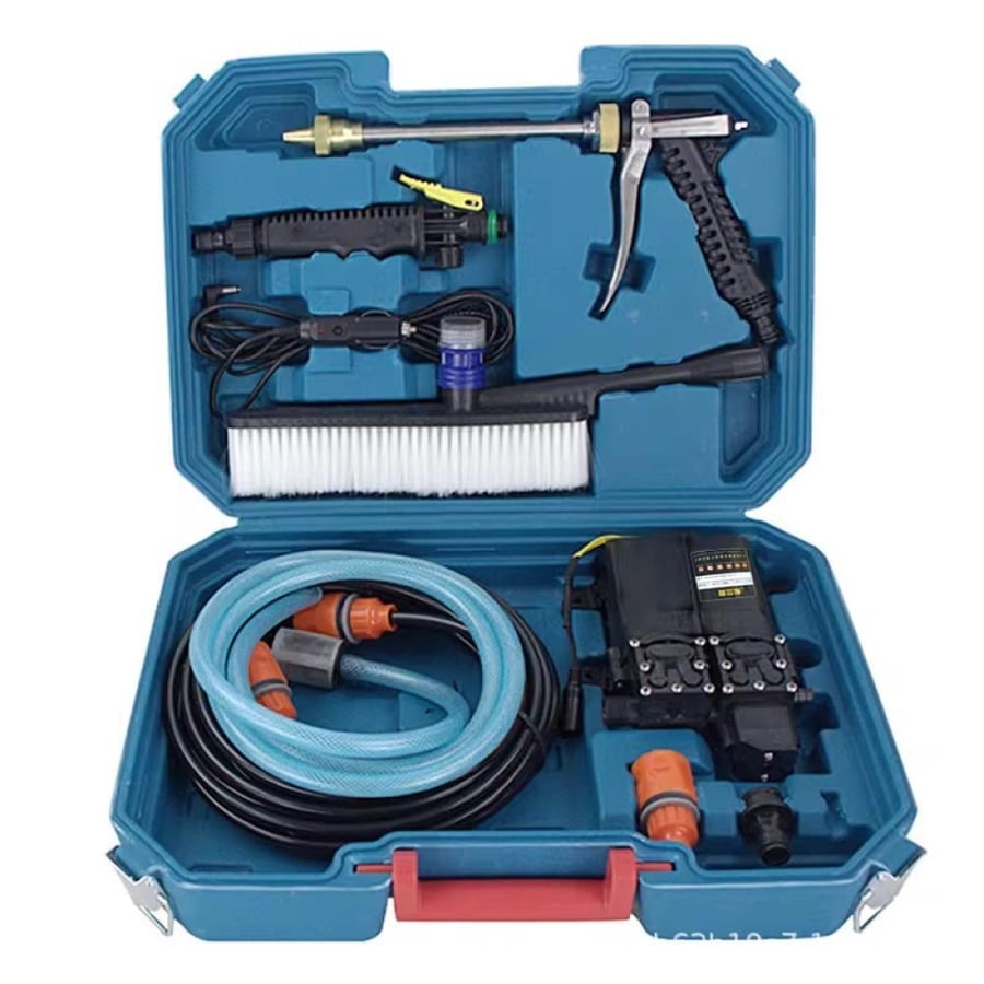 Car washing pump from car or house electricity - 2 motors