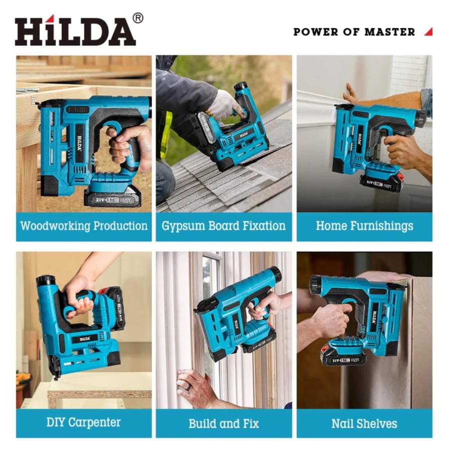 Wireless electric stapler with lithium battery – multi-purpose for wood and decoration