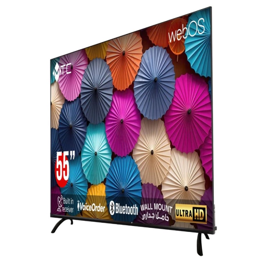 ام تى سى شاشة سمارت 55 بوصة - نظام WebOs - ماجيك ريموت - UHD - موديل MT55UH200WVWOS