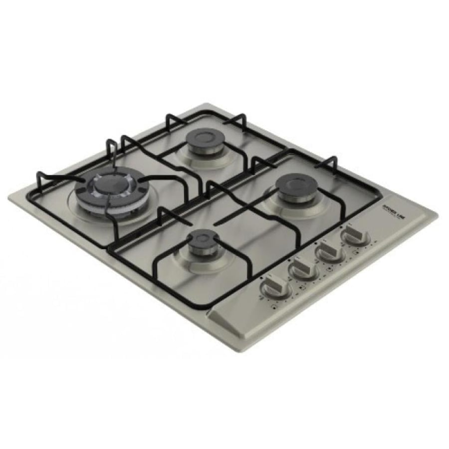 Kitchen line gas hob surface built-in 60 cm 4 burners lightweight - Italian - stainless steel - G4013
