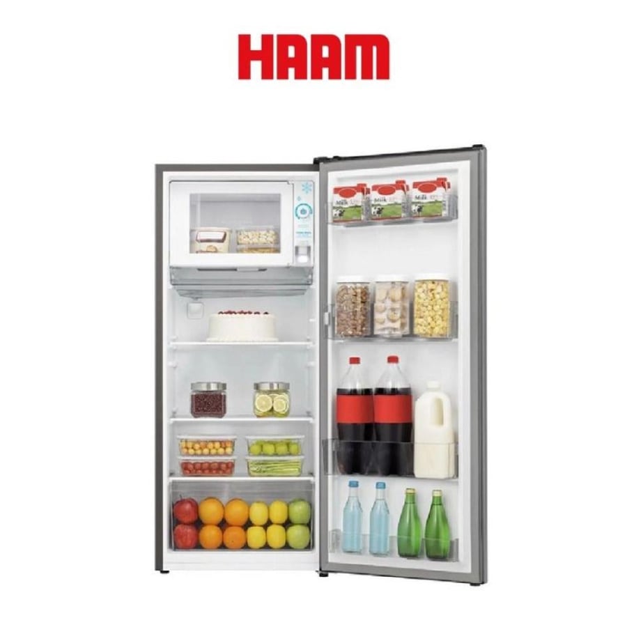 هام ثلاجة باب واحد 6.3 قدم معكب 178 ليتر فضي HM255SRF-H23