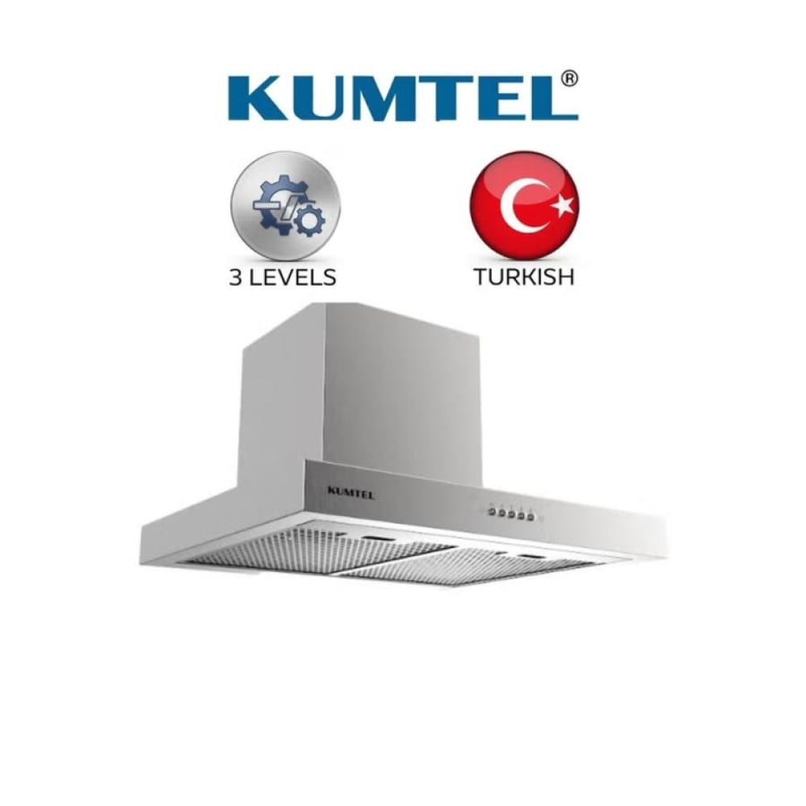 كومتيل شفاط - 60 سم - حرف T - تركي - استيل - موديل DT6-61