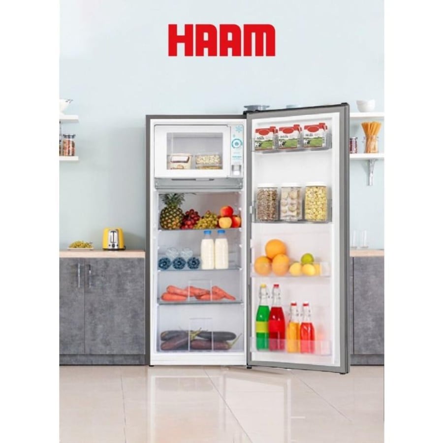 هام ثلاجة باب واحد 6.3 قدم معكب 178 ليتر فضي HM255SRF-H23