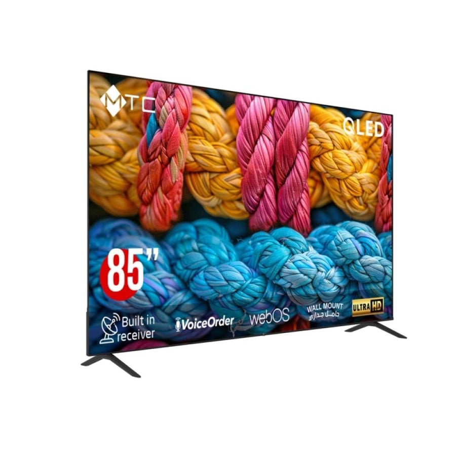 إم تي سي شاشة سمارت 85 بوصة - دقة 4K UHD - نوع QLED - نظام تشغيل WebOS - ماجيك ريموت - مع قاعدة جدارية - QMT85UH700WOS