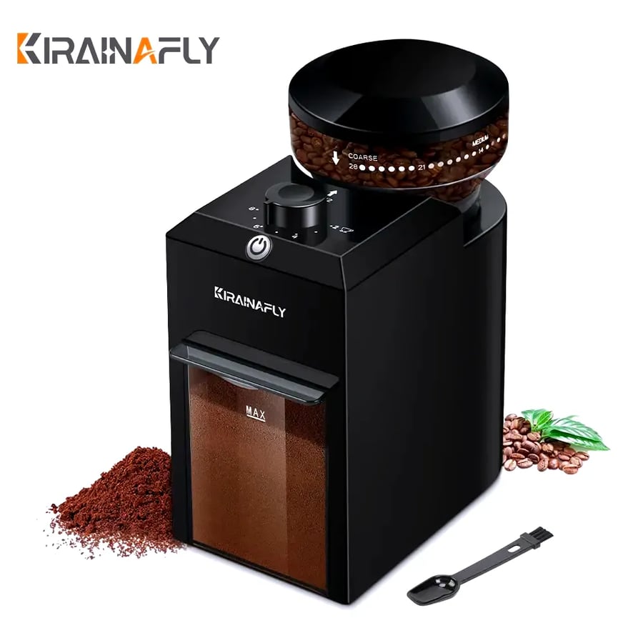 28 Gears Automatic Coffee Grinder - مطحنة قهوة أوتوماتيكية بـ 28 ترس