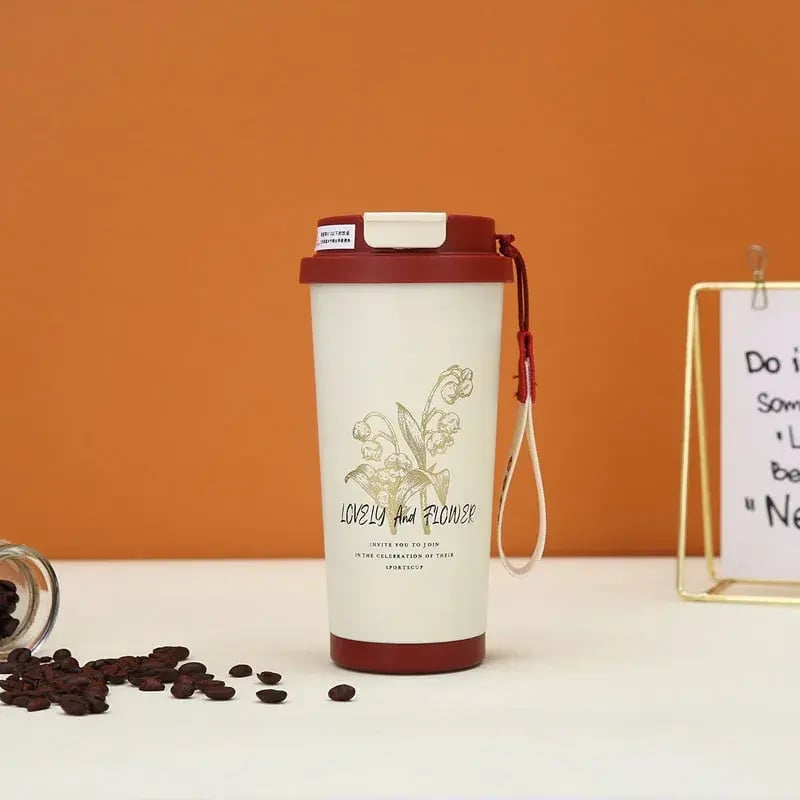 Personalised Thermo Cafe Coffee Mug Car Thermos Mug Stainless Steel Travel Thermo Cup for Tea Water Coffee 530ml