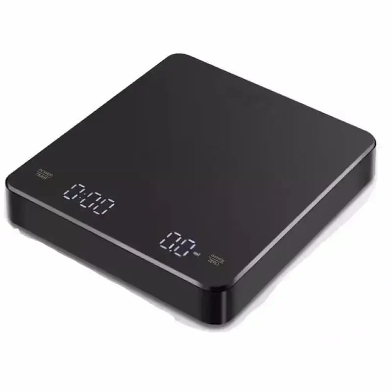 ميزان قهوة رقمي USB قابل لإعادة الشحن مع شاشة LED، دقة عالية 0.1 جرام، ميزان مطبخ لقياس وتحضير الإسبريسو مع مؤقت