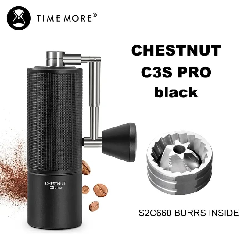مطحنة القهوة اليدوية TIMEMORE Chestnut C3S Pro / C3ESP Pro مع كرنك قابل للطي S2C لدغ داخل مطحنة إسبريسو يدوية محمولة