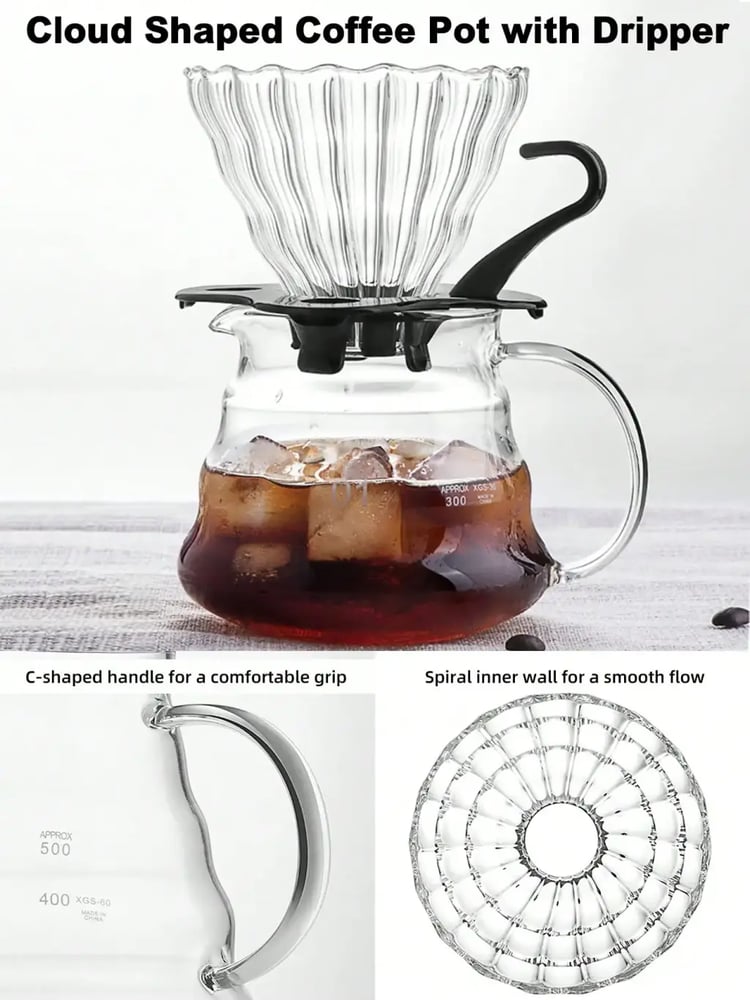 Portable Pour Over Coffee Maker Set - مجموعة صانعة القهوة المحمولة V60