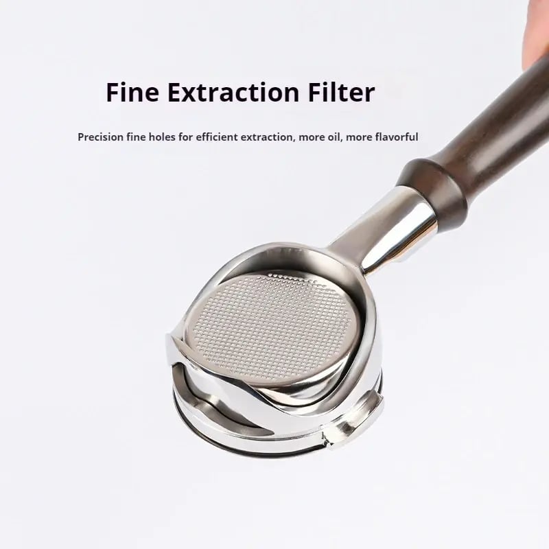 مقبض بورتافلتر قهوة اسبريسو بدون قاع 58 مم من الفولاذ المقاوم للصدأ متوافق مع Breville BES920/980/990، سلة فلتر احترافية قابلة للفصل لتحضير قهوة ذات استخلاص مثالي