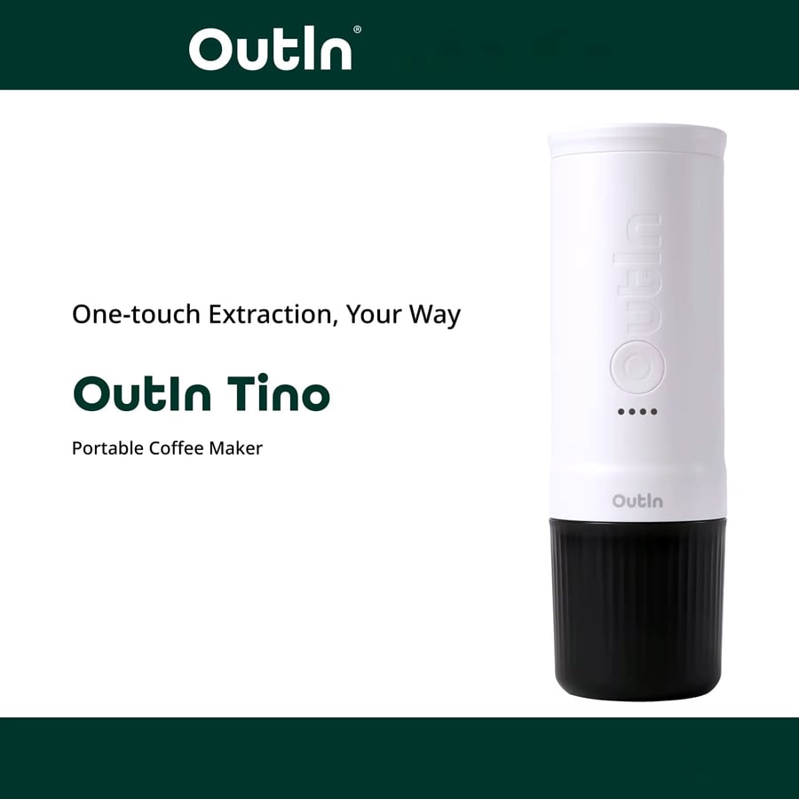 ماكينة إسبريسو محمولة أوتين تينو (Outln Tino) - صانعة القهوة الكهربائية اللاسلكية بالكبسولات للسفر والرحلات والاستخدام المنزلي
