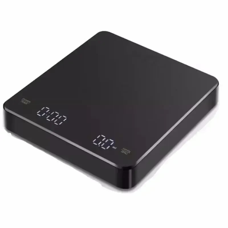 ميزان قهوة رقمي USB قابل لإعادة الشحن مع شاشة LED، دقة عالية 0.1 جرام، ميزان مطبخ لقياس وتحضير الإسبريسو مع مؤقت