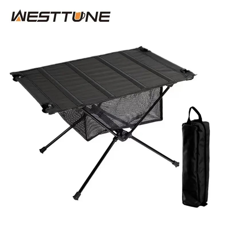 طاولات سياحية محمولة من سبائك الألومنيوم للنزهات في الهواء الطلق من WESTTUNE Camping خفيف الوزن 1680D Oxford