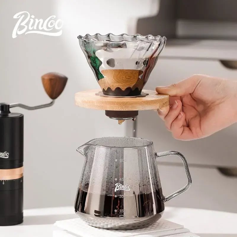 إبريق قهوة زجاجي 600 مل + فلتر