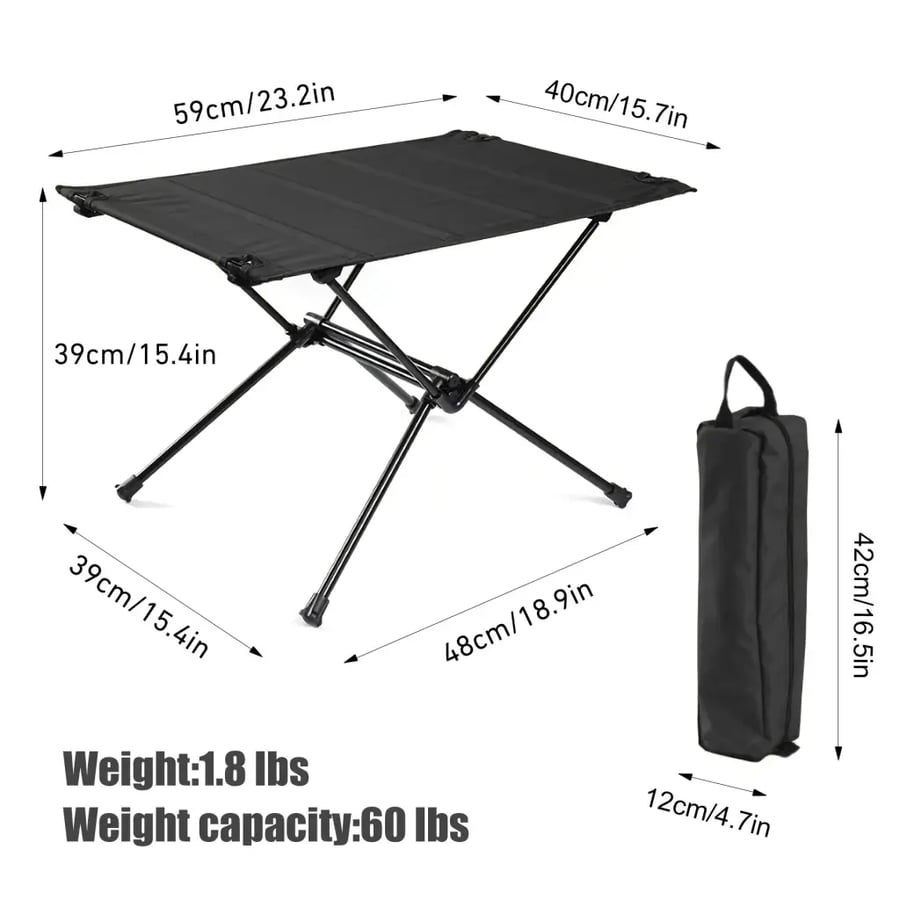 طاولات سياحية محمولة من سبائك الألومنيوم للنزهات في الهواء الطلق من WESTTUNE Camping خفيف الوزن 1680D Oxford