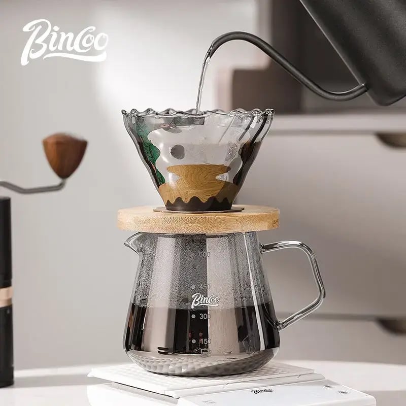 إبريق قهوة زجاجي 600 مل + فلتر