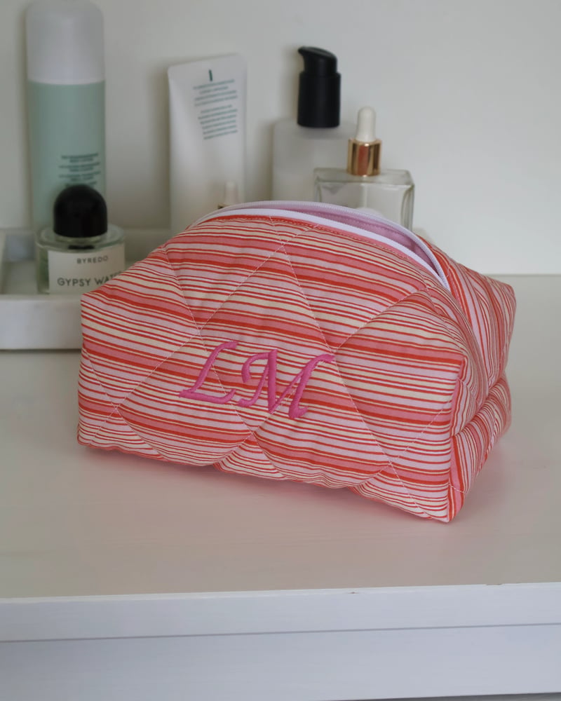 PERSONALIZED PINK YELLOW STRIPES