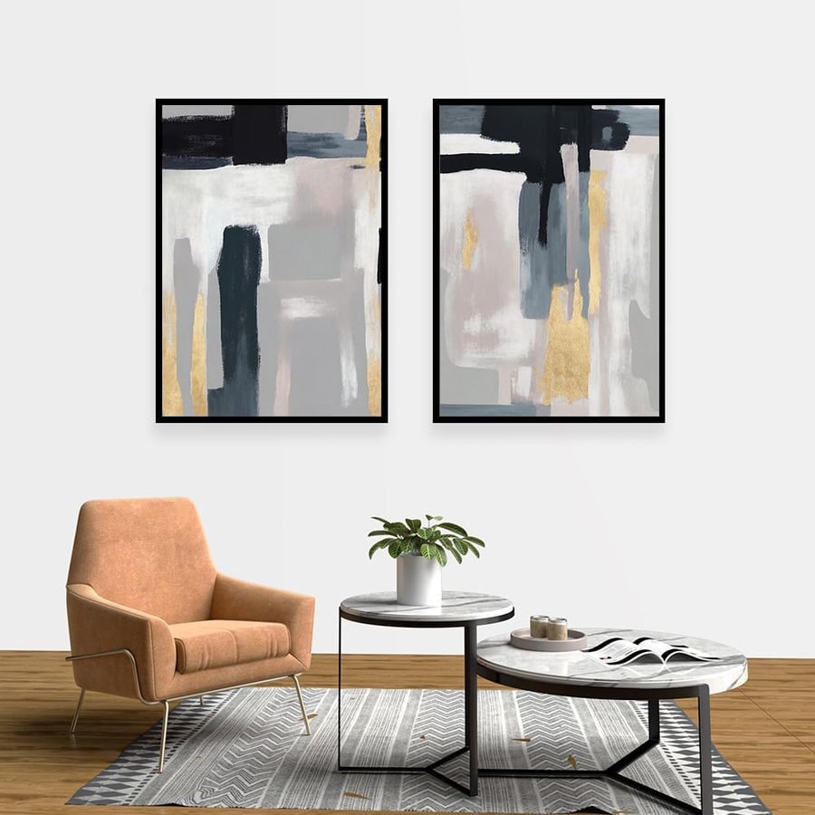 طقم  لــوحات ثنائية بتصميم مودرن